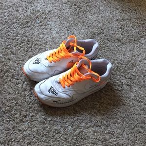 Nike air max over branded orange and white
